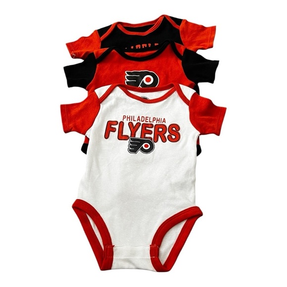 Other - (Pack of 3) NWT Philadelphia Flyers 0-3 M NHL Onesies